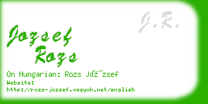 jozsef rozs business card
